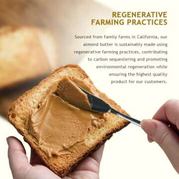 Burroughs Family Farms Regenerative Organic Creamy Almond Butter - Roasted Almond Butter with 0% Sodium & Cholesterol - Plant Based Almond Butter for Keto, Paleo, Vegan Lifestyles - 16 oz Plastic Jar