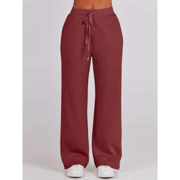 ANRABESS Women 2 Piece Outfits Sweatsuit Oversized Sweatshirt Sweatpants Tracksuit Sweat Lounge Matching Set 2025 Fall Trendy Burgundy Red Small