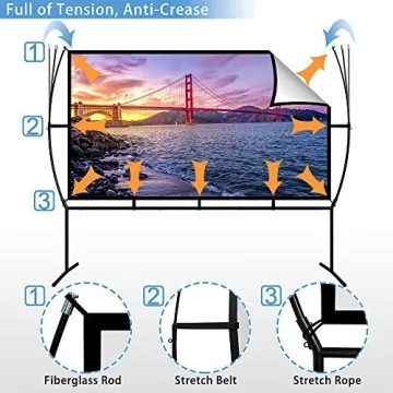 Foldable 100-Inch Projector Screen for Easy Viewing