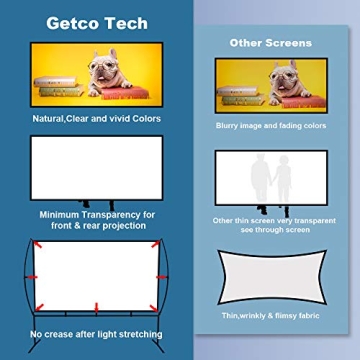 Foldable 100-Inch Projector Screen for Easy Viewing