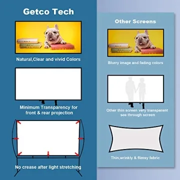 Foldable 100-Inch Projector Screen for Easy Viewing