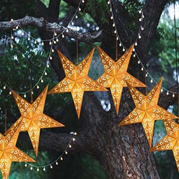 Stunning Paper Star Lantern Lampshade Set for Events