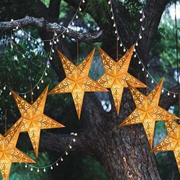 Stunning Paper Star Lantern Lampshade Set for Events