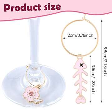 Hicarer 31 Set Wine Glass Charms Funny Wine Charms for Stem Charms for Glasses Mixed Markers Charms ...