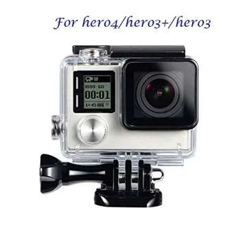 Suptig Replacement Waterproof Case Protective Housing for GoPro Hero 4, Hero 3+, Hero 3 Accessories Action Camera for Underwater Use - Water Resistant up to 147ft (45m)