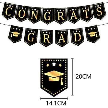 Trendy Congrats Grad Banner - Perfect for Celebrations