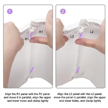 RIZZARI Foldable Cat Litter Box Large Enclosed with Lid