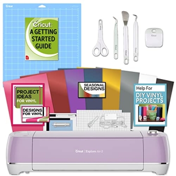 Cricut Explore Air 2 Lilac Cutting Machine Bundle for DIY