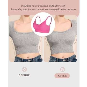 FeelinGirl Seamless Bras for Women No Underwire Stretchy and Lift Lightly Lined T-Shirt Bra Pink Small