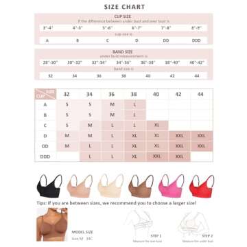 FeelinGirl Seamless Bras for Women No Underwire Stretchy and Lift Lightly Lined T-Shirt Bra Pink Small