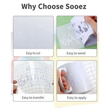 Glossy White Permanent Vinyl Sheets for All Crafts