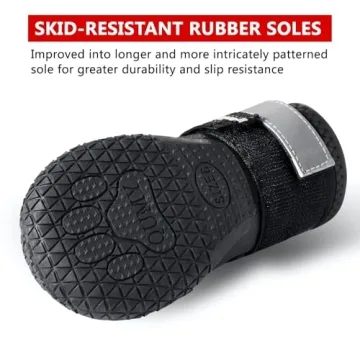 QUMY Dog Shoes for All Seasons and Weather Protection