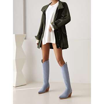 Reitoye Women's Cowboy Boots - Stylish & Comfortable Fit