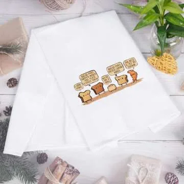 JNIAP Funny Bread Pun Towel Bread Lover Gift Pastry Chef Gift Bread Theme Gift (Bread Pun Towel)