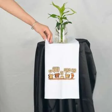 JNIAP Funny Bread Pun Towel Bread Lover Gift Pastry Chef Gift Bread Theme Gift (Bread Pun Towel)