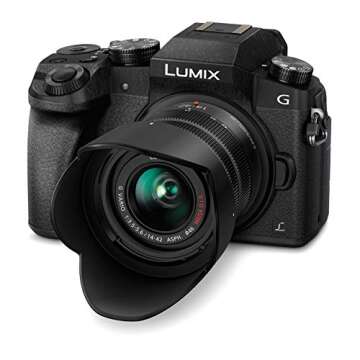 Panasonic LUMIX G7 4K Digital Camera, with LUMIX G VARIO 14-42mm Mega O.I.S. Lens, 16 Megapixel Mirrorless Camera, 3-Inch LCD, DMC-G7KK (Black)
