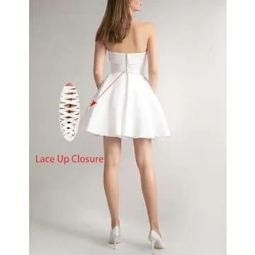 Elegant Strapless Short Gowns for Graduation and Prom