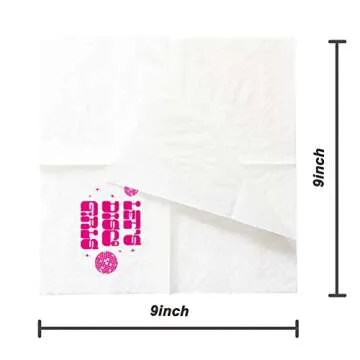 Lets Disco Girls Napkins - 50 Pack Party Essentials