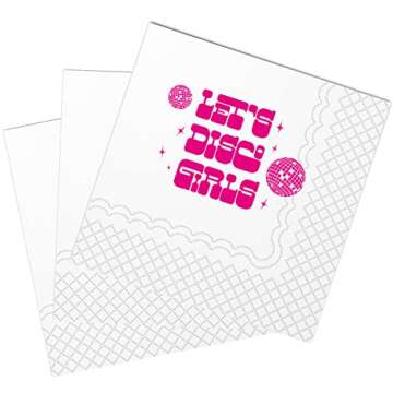 Lets Disco Girls Napkins - 50 Pack Party Essentials
