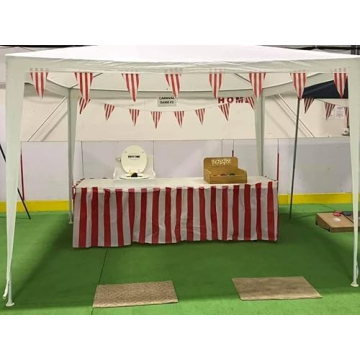 Oojami Striped Table Skirt for Carnival 2 Pack