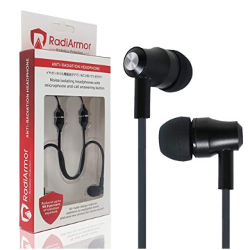 RadiArmor Anti-Radiation Air Tube Headphones: Best Sound & EMF Protection (Black)