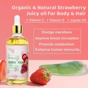 MR.A Strawberry Body Oil Juice for Radiant Hydration