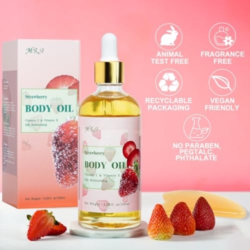 MR.A Strawberry Body Oil Juice for Radiant Hydration