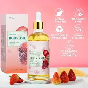 MR.A Strawberry Body Oil Juice for Radiant Hydration