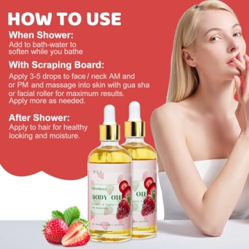 MR.A Strawberry Body Oil Juice for Radiant Hydration