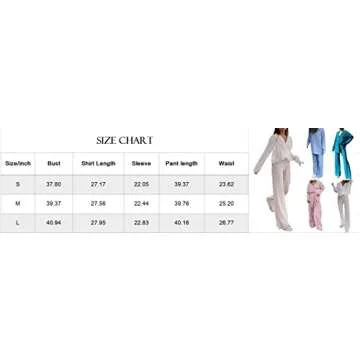 Lizxun Women 's Casual 2 Piece Outfits, Long Sleeve Button Down Pleated Shirt + Pants Set Streetwear