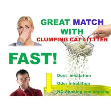 Qualiall All Metal Litter Scoop, Solid Metal Sifter, Cat Litter Scoop Metal Jumbo, Cat Urine Scoop, Litter Scooper with Holder, Litter Scooper Holder, Jumbo Cat Litter Scoop Sifter Scooper Holder