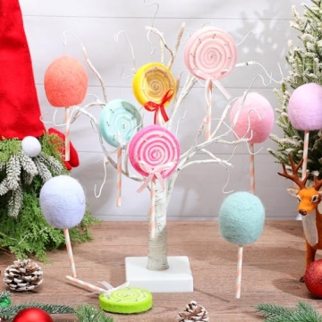 Liliful 12 Pcs Candy Ornaments for Christmas Decor