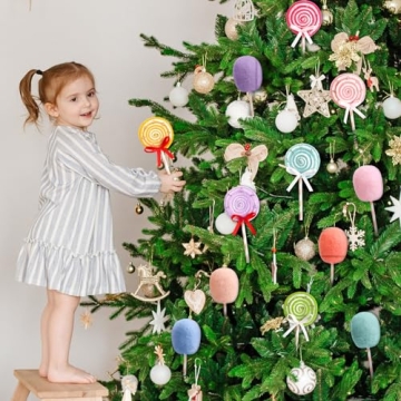 Liliful 12 Pcs Candy Ornaments for Christmas Decor