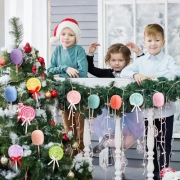 Liliful 12 Pcs Candy Ornaments for Christmas Decor