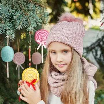 Liliful 12 Pcs Candy Ornaments for Christmas Decor