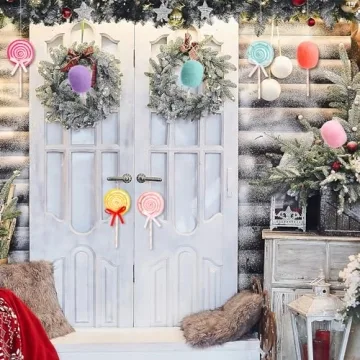 Liliful 12 Pcs Candy Ornaments for Christmas Decor