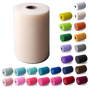 Craft And Party Tulle Fabric Roll 6" by 100 Yards for Elegant DIY Projects
