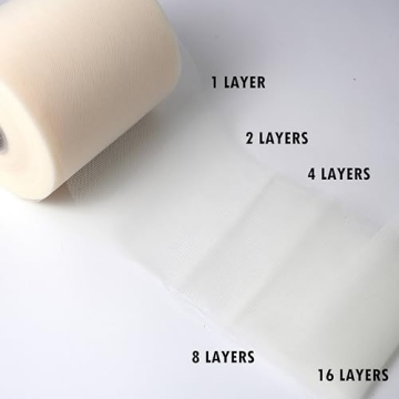 Ivory 6" Tulle Fabric Roll 100 Yards for DIY Projects