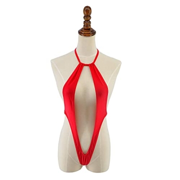 SHEERYLO Slingshot Bikini Women Monokini G String Red