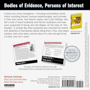 A Year of True Crime Page-A-Day® Calendar 2025: Brazen Heists, Remorseless Killers, Incredible Brav...