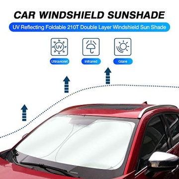 KUST Windshield Sun Shade: Custom Fit for Mazda CX-5 (2017-2025) - Blocks UV Rays & Keeps Your Car C...