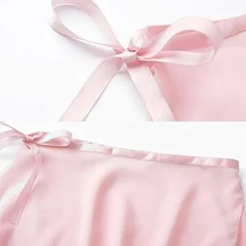 Stelle Girls Women Ballet Skirt Dance Wrap Skirt Chiffon Toddler Ballet Skirts (Women,Pink (Ad Tie) S)