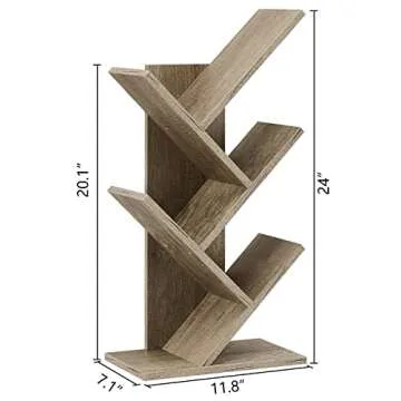 Hoctieon 4 Tier Tree Bookshelf for Stylish Organization