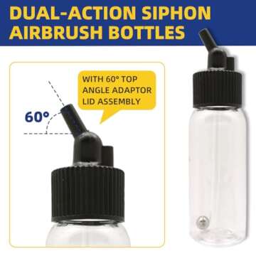 Versatile 30ML Airbrush Bottle Set with Adapter Caps