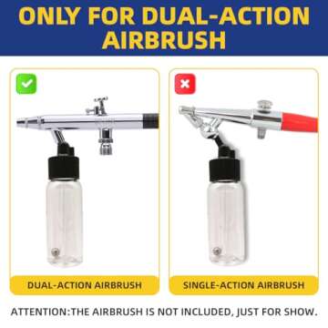 OPHIR 30ML Airbrush Bottles with Adapter Caps Set