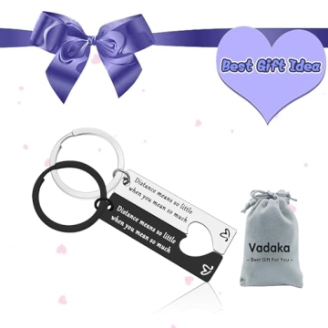 Anniversary Keychain for Boyfriend Girlfriend Couple Keychain Set for Him Her Long Distance Relationship Gift His and Hers Gift Going Away Gift for Couple Valentines Birthday Gift for Husband Wife