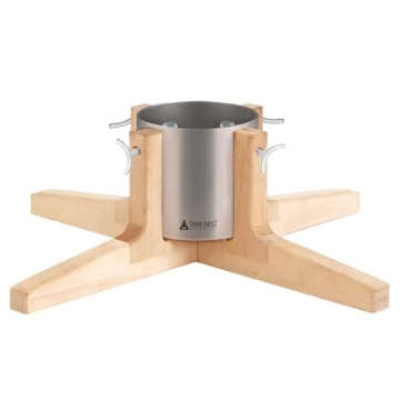 Tree Nest Christmas Tree Stand Base for 7ft Real Tree Sliver Christmas Tree Holder Stable for Xmas T...