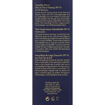 Estee Lauder Double Wear Stay In Place Makeup 1W1 Bone 1 Ounce