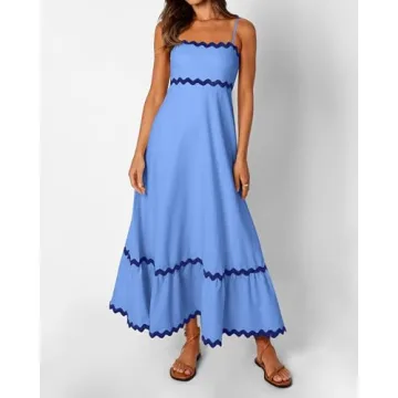 Stylish dowerme Women's Casual Summer Maxi Dress