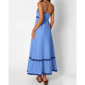 Stylish dowerme Women's Casual Summer Maxi Dress